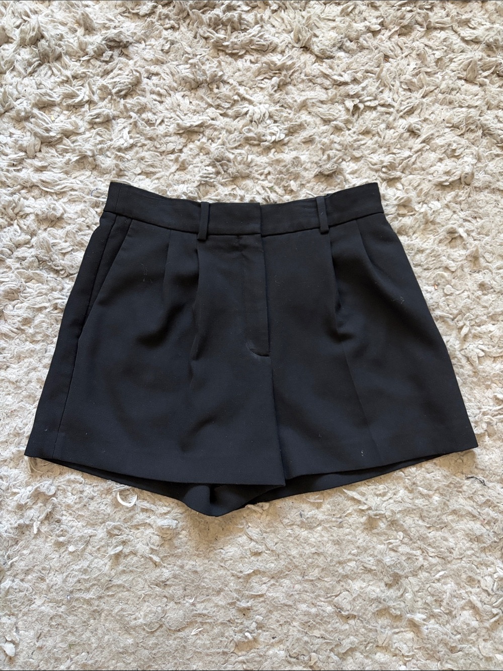 Babaton Black High-Waist Tailored Shorts